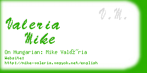 valeria mike business card